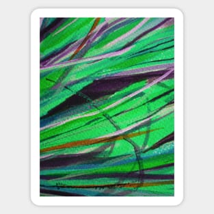 Abstract Grass 1 Digitally Enhanced 4 Sticker